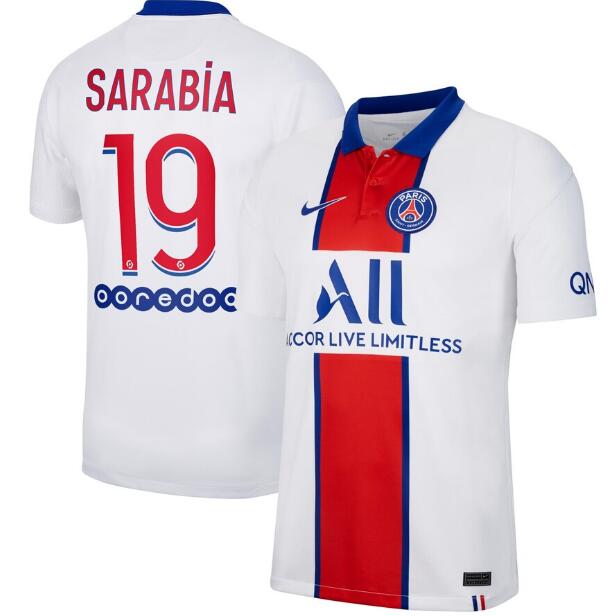 PSG Away Kit Soccer Jersey Sarabia 19 2020/21